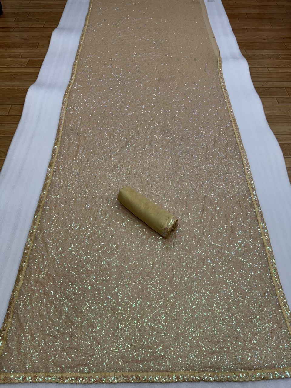 Nita Ambani Inspired Georgette Saree with Sequins Embroidery