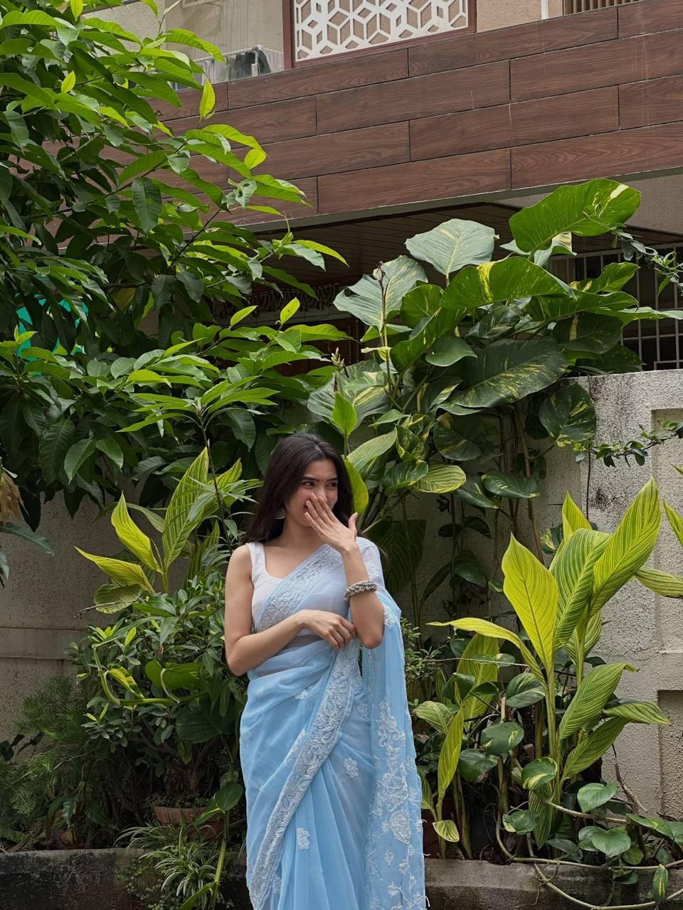 Bollywood Inspired Soft Georgette Sky Blue Saree