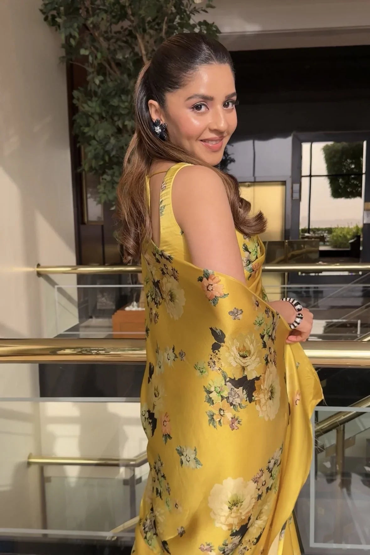 Tina Canary Yellow Silk Saree