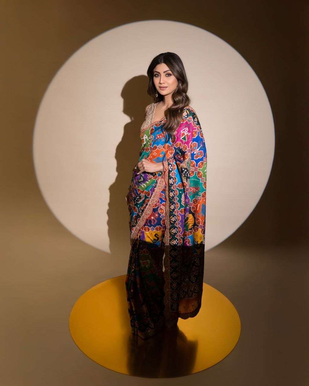 Bollywood SHILPA SHETTY KUNDRA Sequins Patola Saree