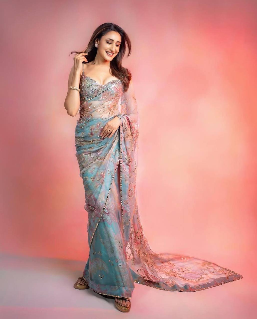 Pragya Inspired Digital Printed Party Wear Saree