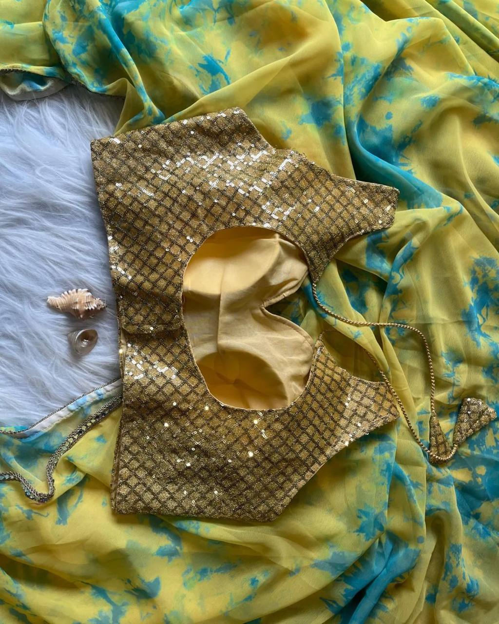 Samntha Inspired Digital Printed Beautiful Yellow Saree
