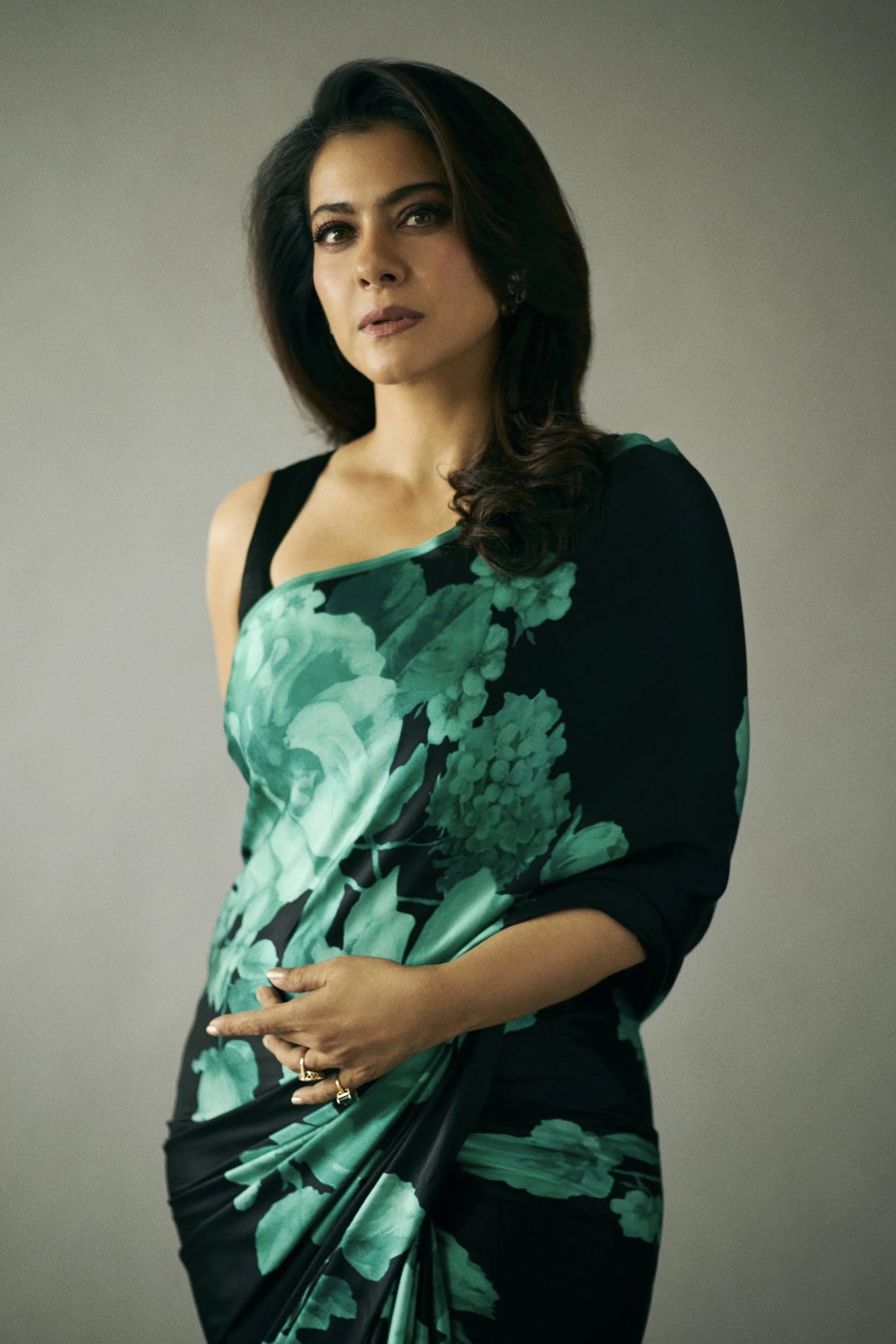 Teal Satin Silk Saree