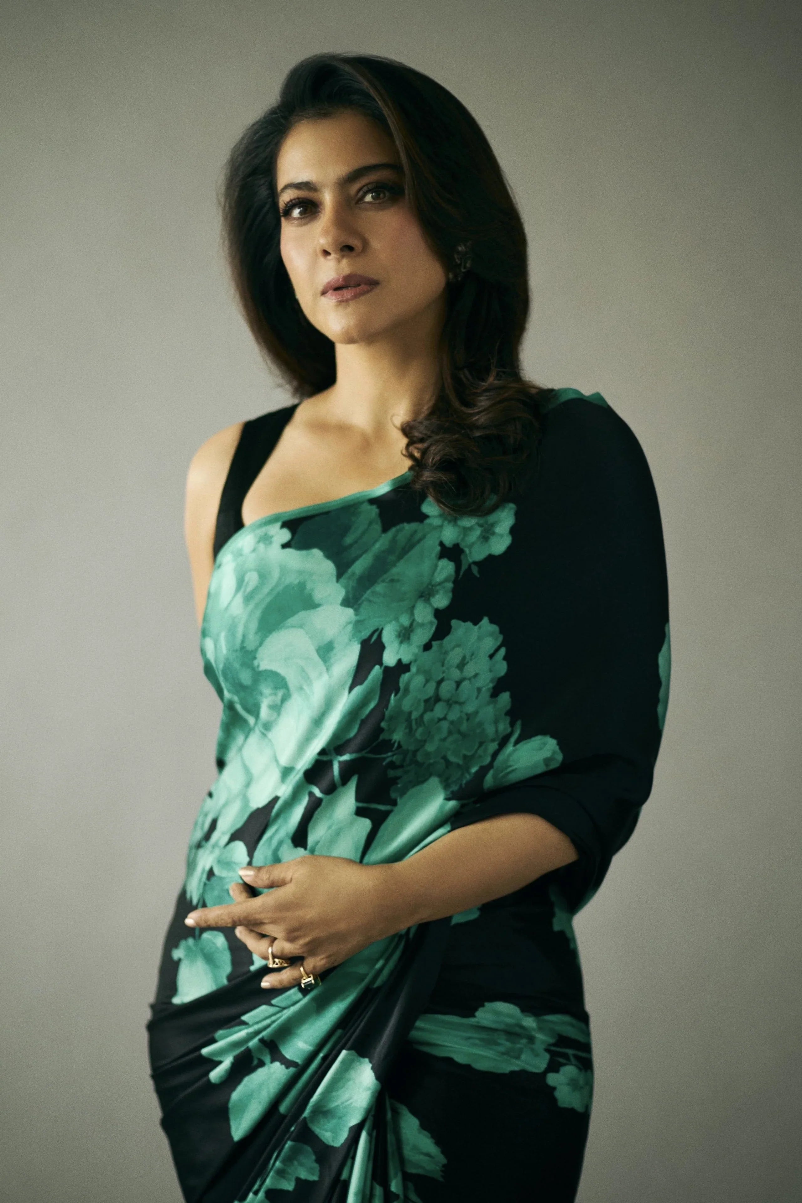 Teal Satin Silk Saree