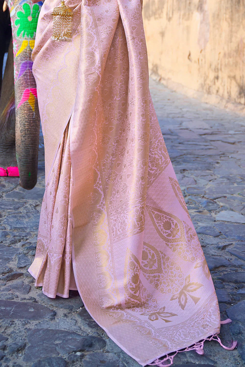 Lilac Purple Kanjivaram Saree