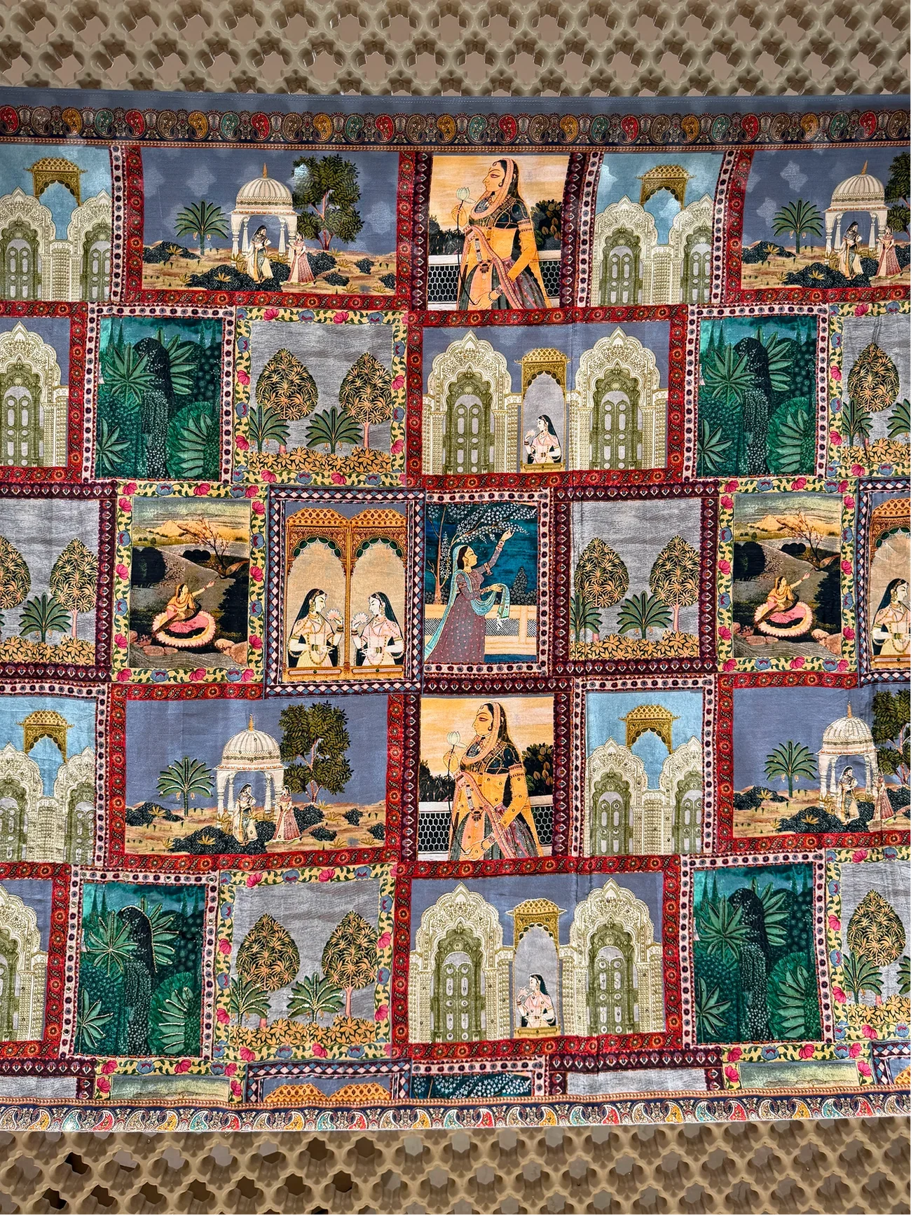 Karigari Edit: Hand-Detailed Bemberg Print Saree